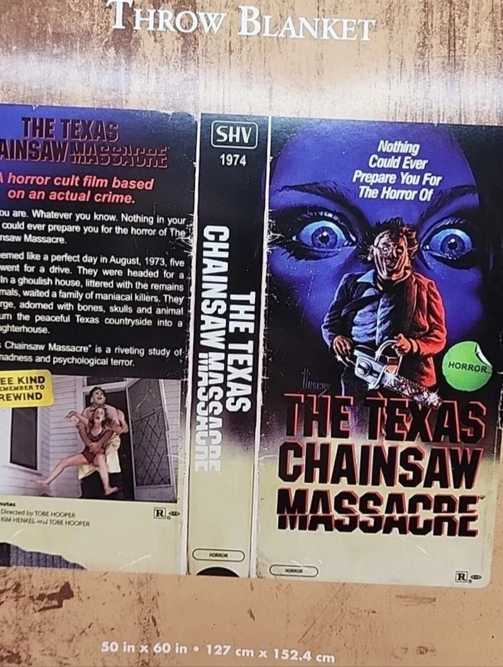 The Texas Chainsaw Massacre Video Tape Fleece Blanket